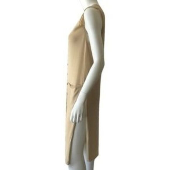 Tan Side Slit Pocket Vest - Picture 2 of 4
